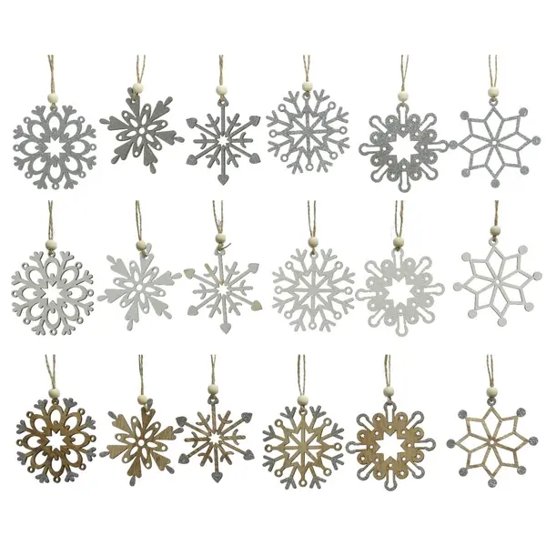 18 Flocons de neige à paillettes