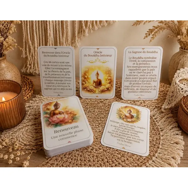 Oracle du bouddha intérieur – 44 cartes de guidance et de sagesse