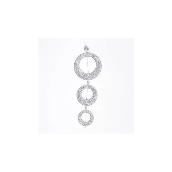 Suspension 3 ronds argentés paillettes