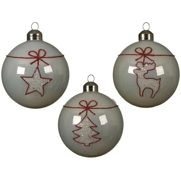 3 Boules nœuds et motifs à paillettes