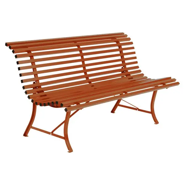 Banc Louisiane, coloris orange confite