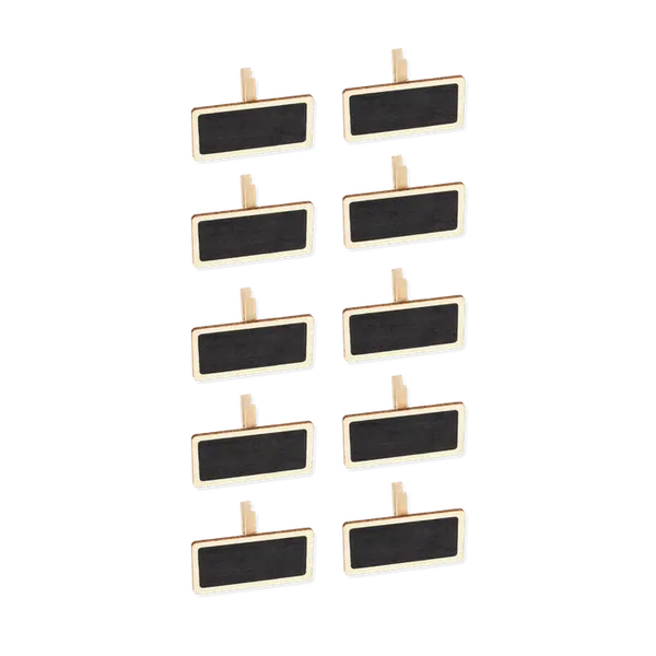 10 pinces ardoise en bois naturel - 4,1x2,2cm
