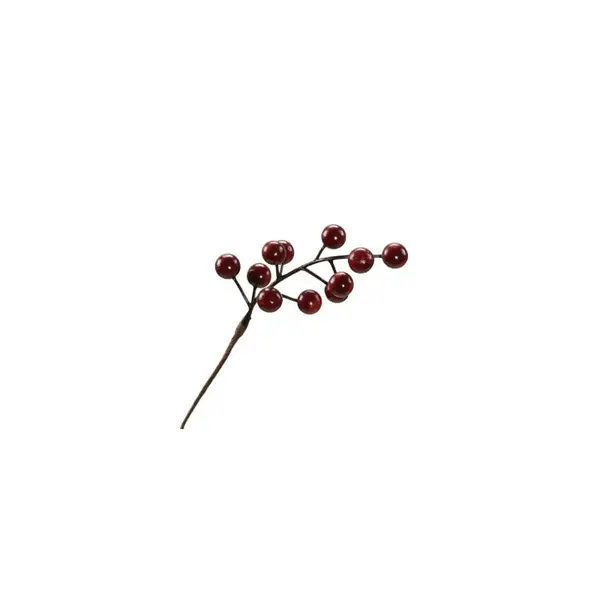 24 Branches de baies rouges 15 cm