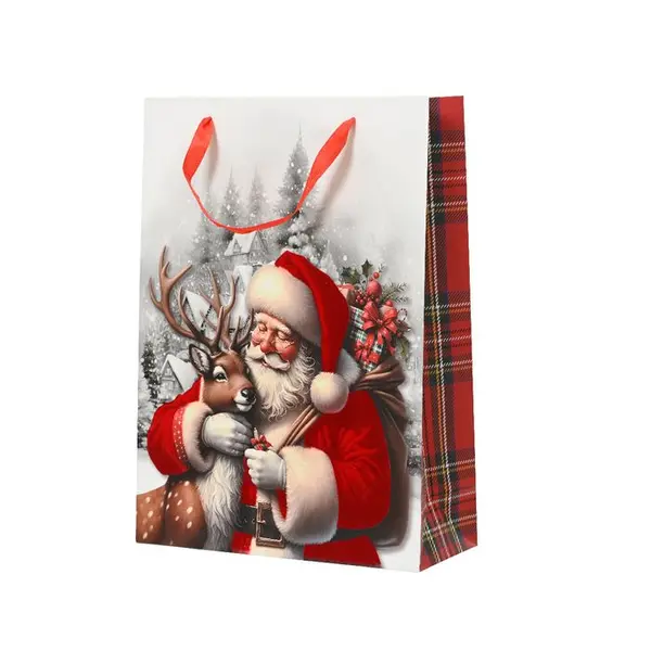 Sac cadeau Père Noël - 10x26xH.32cm