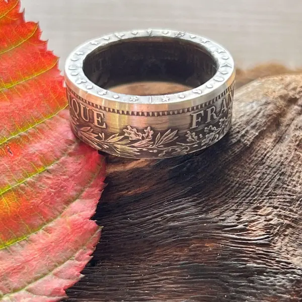 Bague argent pièce de monnaie " hercule"