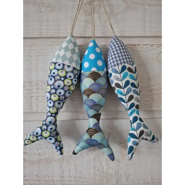 Lot de 3 poissons tissus (n°1)