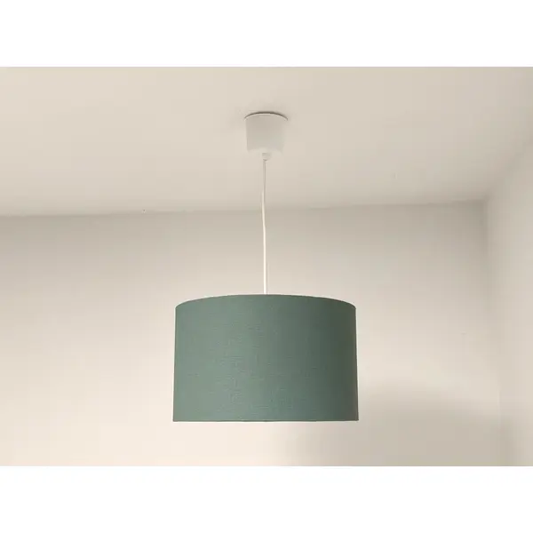 Abat-jour vert kaki effet textile – luminaire décoration intérieure naturel, bohème, scandinave et contemporain – lampe de chevet