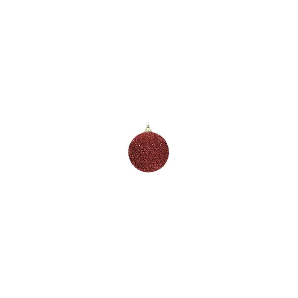 Boule rouge à paillettes