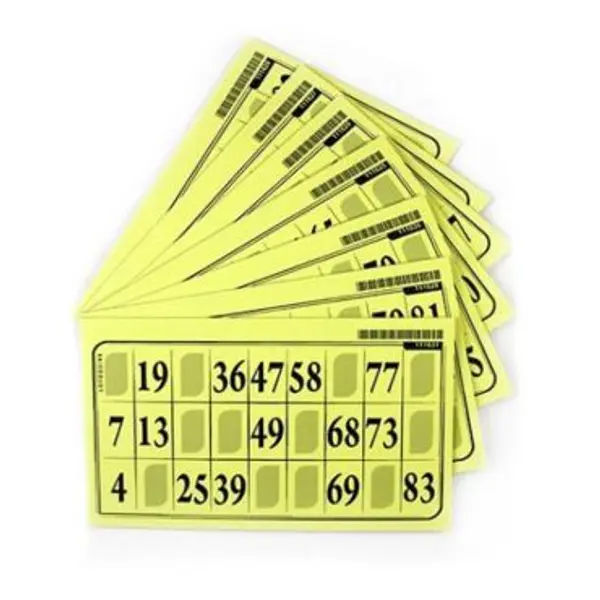 Pack 125 Cartons Souples de Loto - Jaune