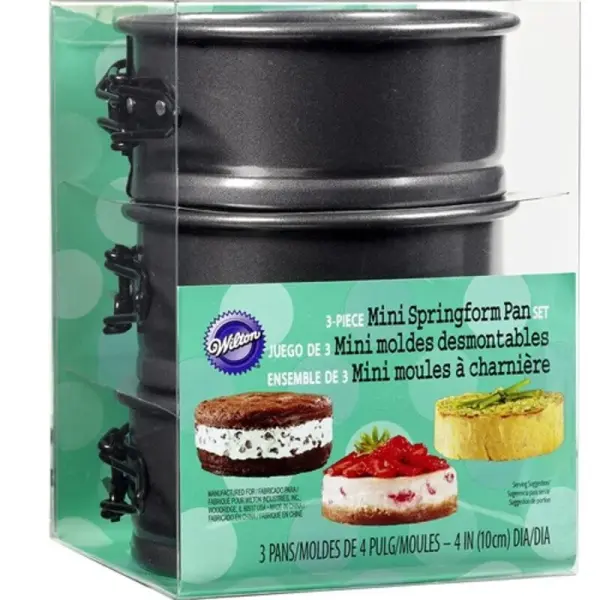 Ensemble de 3 mini moules à charnière 10 cm Wilton