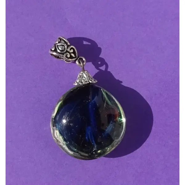 Pendentif perle d'art, lampwork,murano, verre filé cl.1148