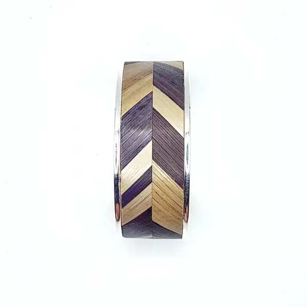 Bracelet en marqueterie de paille de seigle de bourgogne - bijou unique argent - cadeau original