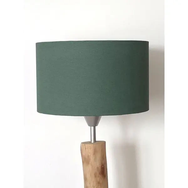 Abat-jour vert kaki effet textile – luminaire décoration intérieure naturel, bohème, scandinave et contemporain – lampe de chevet