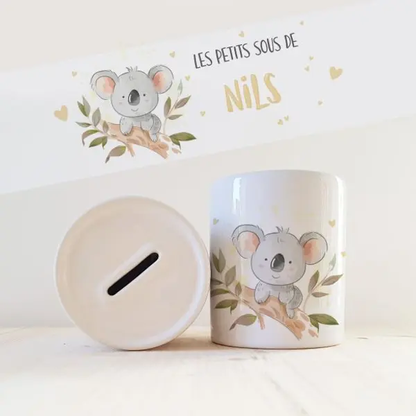 Tirelire personnalisée modèle Koala