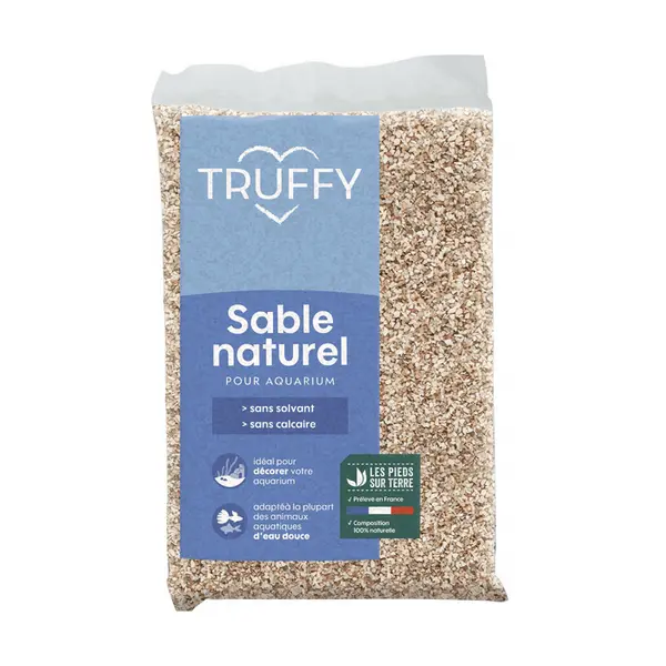 Sable naturel pour aquarium d'eau douce, quartz rose - 4kg