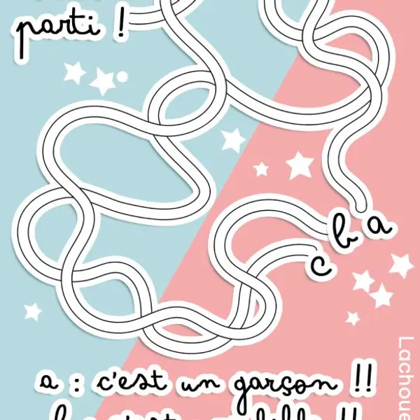 Annoncez le sexe de bébé avec un labyrinthe ! (Fichier numérique pour smartphone)