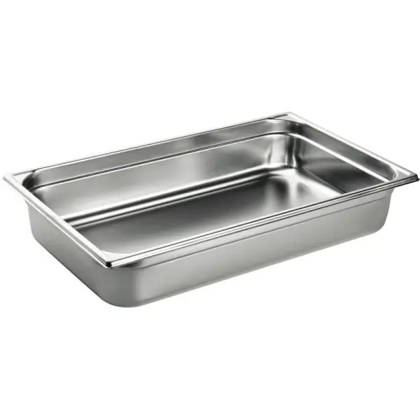 bac gastronorme plein inox - sans anse - GN 1/1 profondeur 6.5 cm