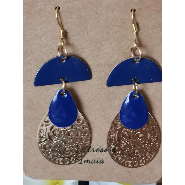 Boucles d'oreilles bleu