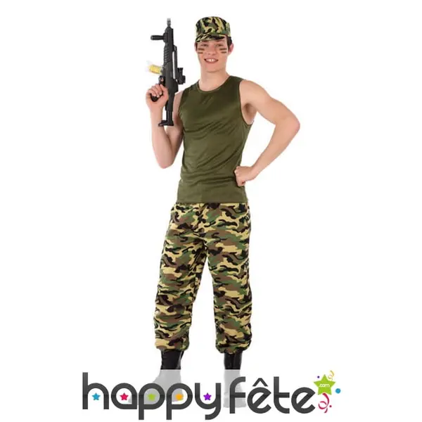 Tenue de militaire camouflage pour ado