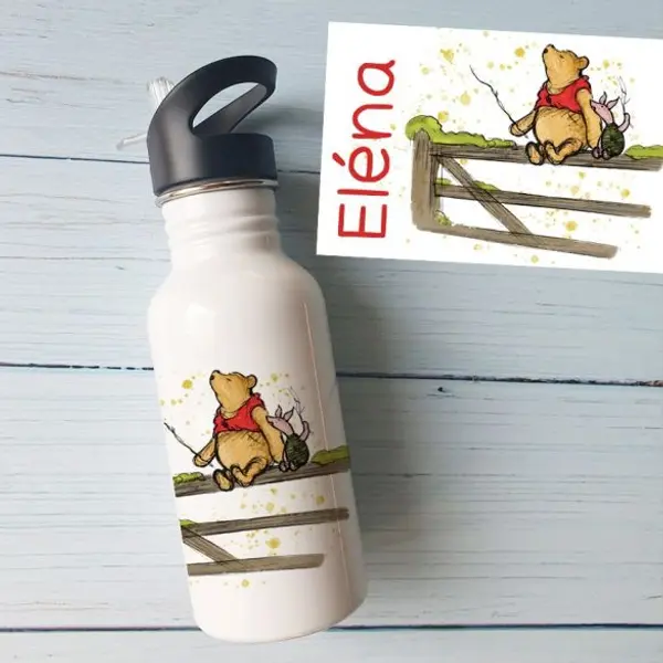 Gourde ou bouteille personnalisée pour enfant modèle Winnie l'ourson
