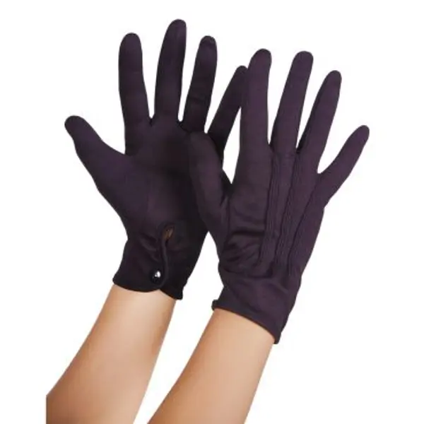 Gants avec bouton - Noir