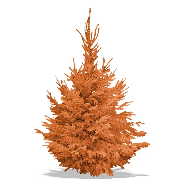 Sapin Nordmann floqué orange