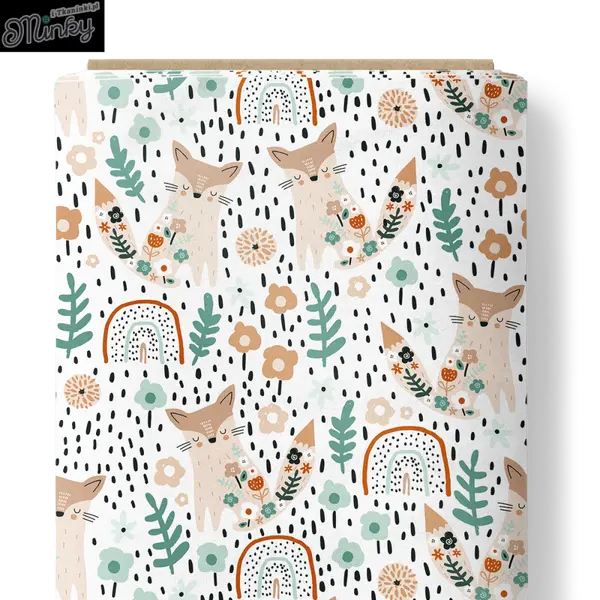 Abat-jour renards arcs-en-ciel – déco chambre bébé enfant, forêt, animaux, scandinave, bohème, lampe de chevet, idée cadeau