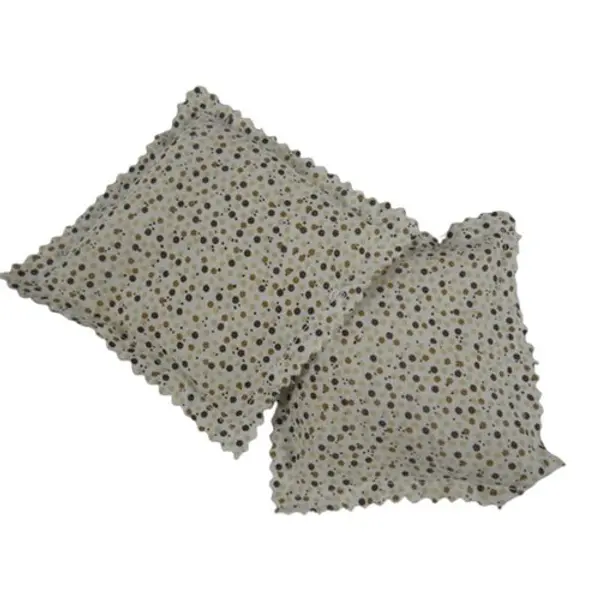 Chaufferettes / pocket bouillottes sèches écrues à pois marrons et beiges / bouillotte de poche