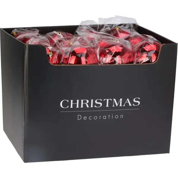 36 Boules de Noël incassable 10 cm rouge