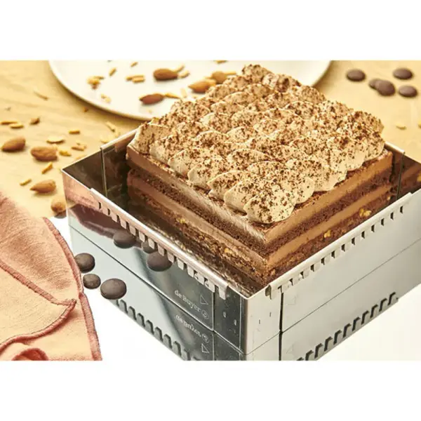 Cadre extensible inox rectangle Hauteur 5cm De Buyer