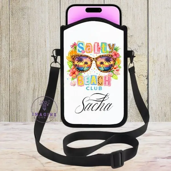 Housse sacoche téléphone portable - sublimation - impression infusible ink - 16 summer - subl 1 - lunettes - tropique - hibiscus - palmier