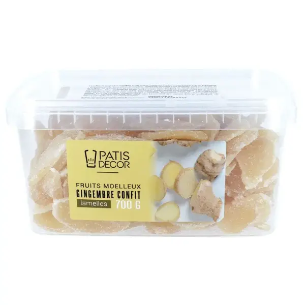 Gingembre confit en lamelles 700 g