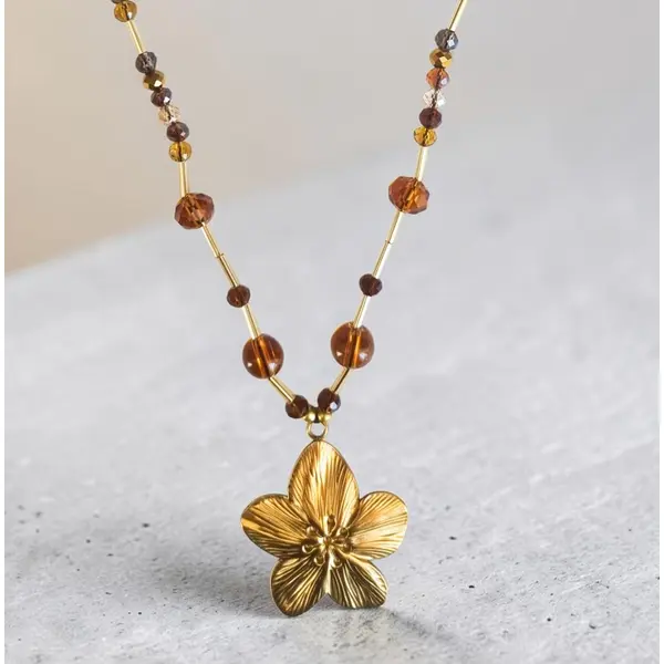 Collier de perle ambre