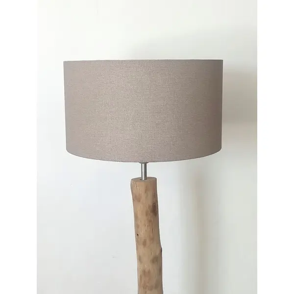 Abat-jour beige effet textile – luminaire déco intérieure naturel, bohème, scandinave et contemporain – lampe de chevet
