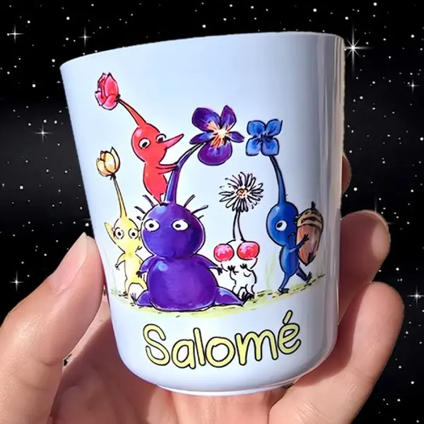 Verre gobelet enfant personnalisé pikmin
