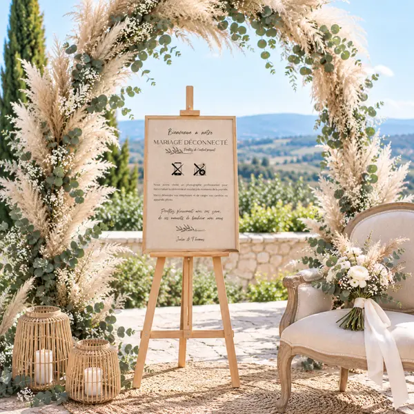 Poster pour mariage déconnecté, décoration de mariage - affiche numérique à imprimer
