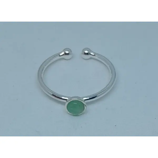Fine bague aventurine réglable création unique
