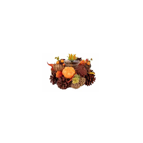 Bougeoir d'automne en pommes de pin