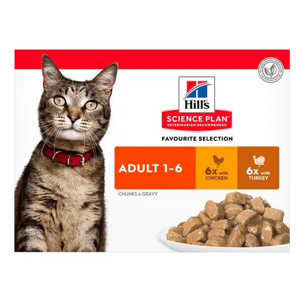 Sachet chat Adulte multipack Dinde et poulet 12 x 85g