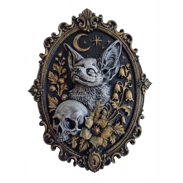 Cadre baroque chauve souris gothique