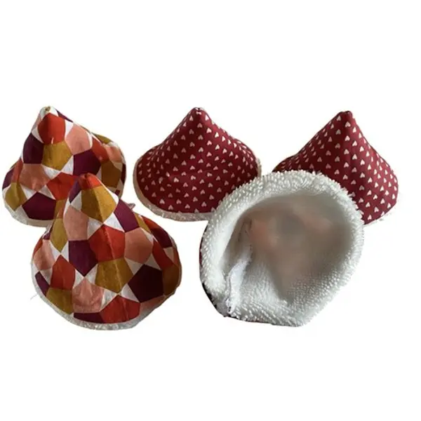 Lot de 5 tipis pare pipi rouges et motif géométrique