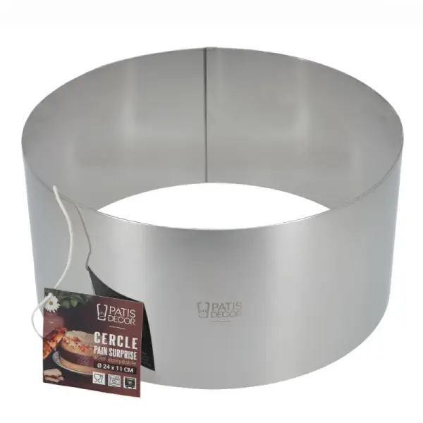 Cercle à pain surprise inox H 11 cm Diam 24 cm