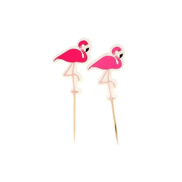 Cupcake Toppers Flamants roses (x 12)