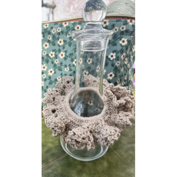 Chouchou au crochet effet dentelle vintage