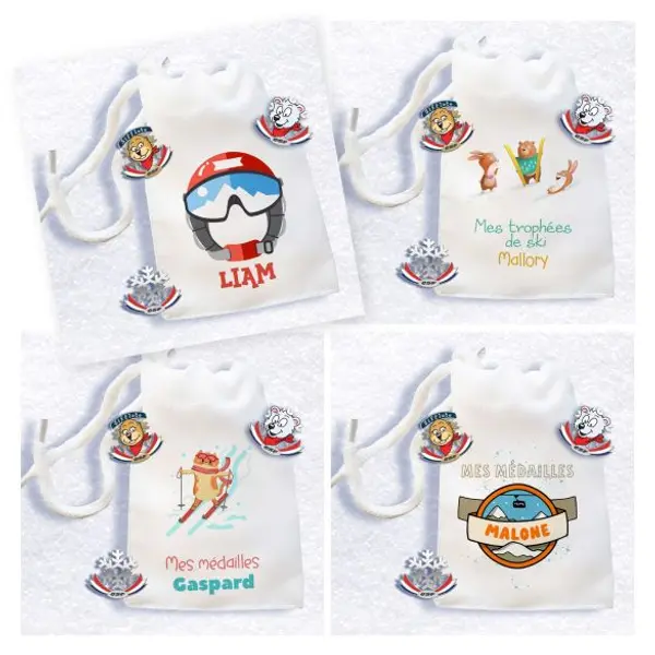 Pochette pour médailles de ski enfant
