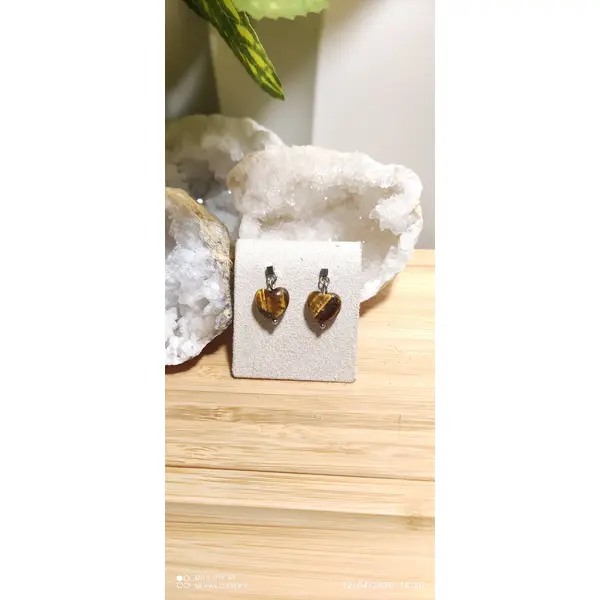 3 paires de boucles d'oreilles et ses pierres naturelles