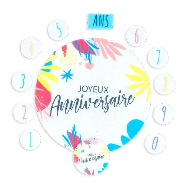 Décors en azyme assortis thème anniversaire n°6