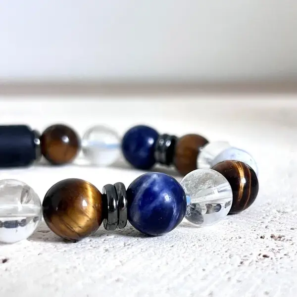 Bracelet sagittaire homme pierres naturelles