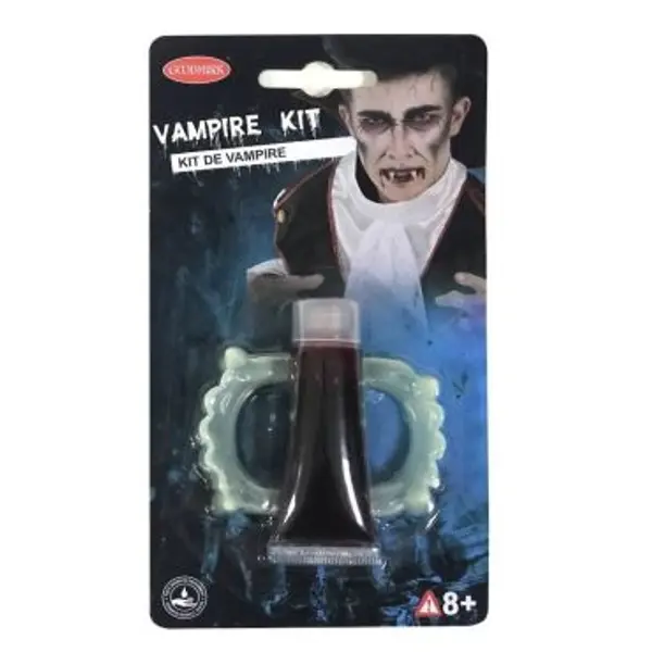 Kit Vampire - Dentier et Faux Sang