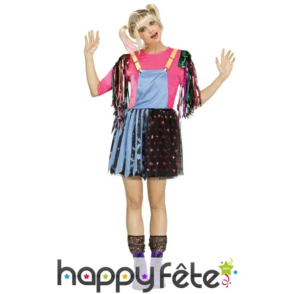 Ensemble robe salopette effet disco pour femme